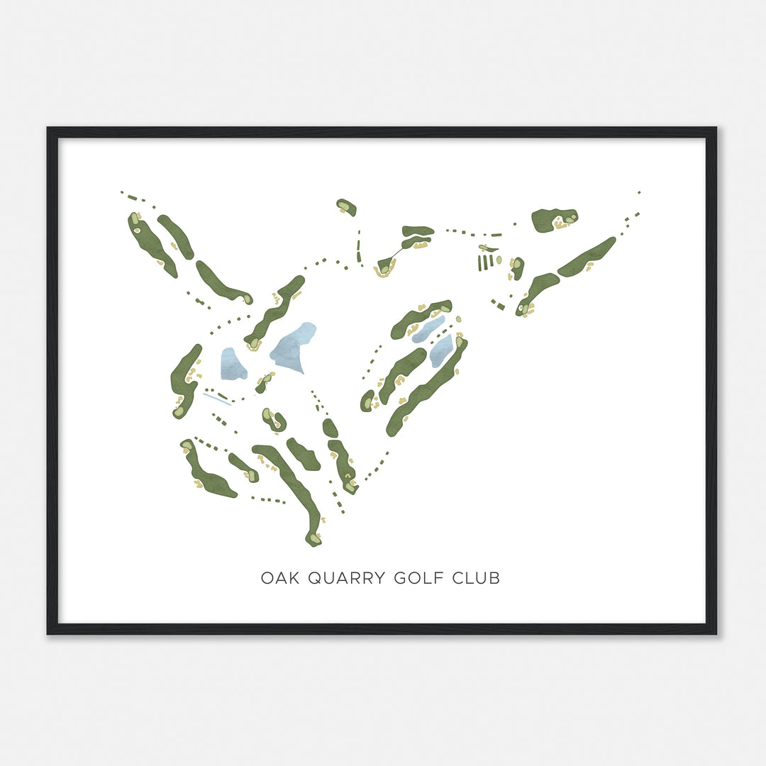 Print of Oak Quarry Golf Club Modern Map