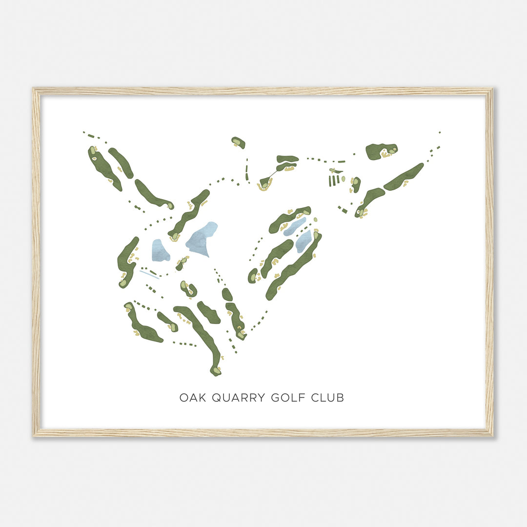 Print of Oak Quarry Golf Club Modern Map