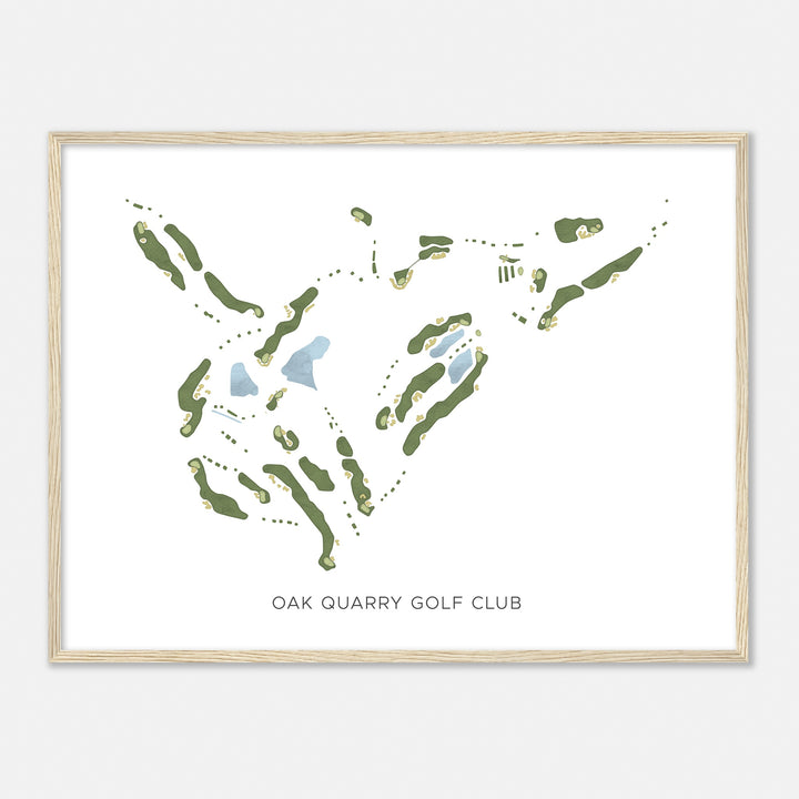 Print of Oak Quarry Golf Club Modern Map