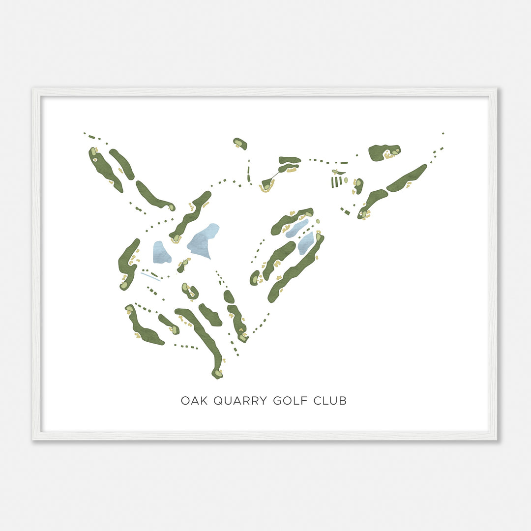 Print of Oak Quarry Golf Club Modern Map