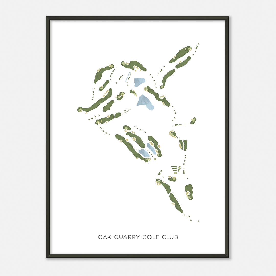 Print of Oak Quarry Golf Club Modern Map