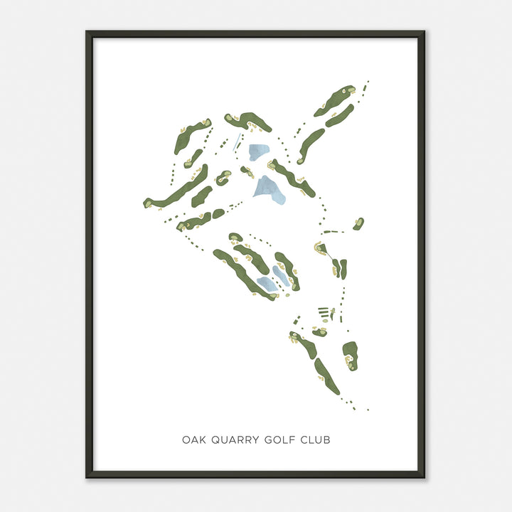 Print of Oak Quarry Golf Club Modern Map