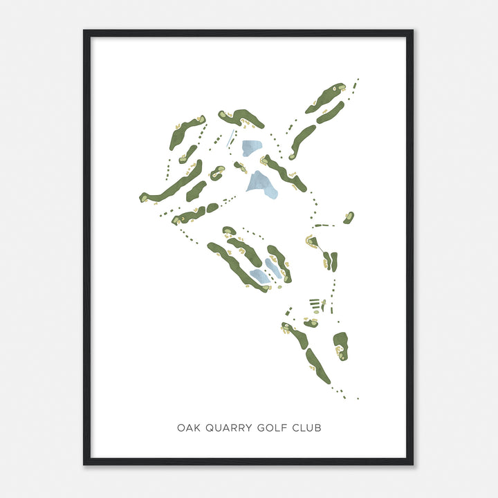 Print of Oak Quarry Golf Club Modern Map