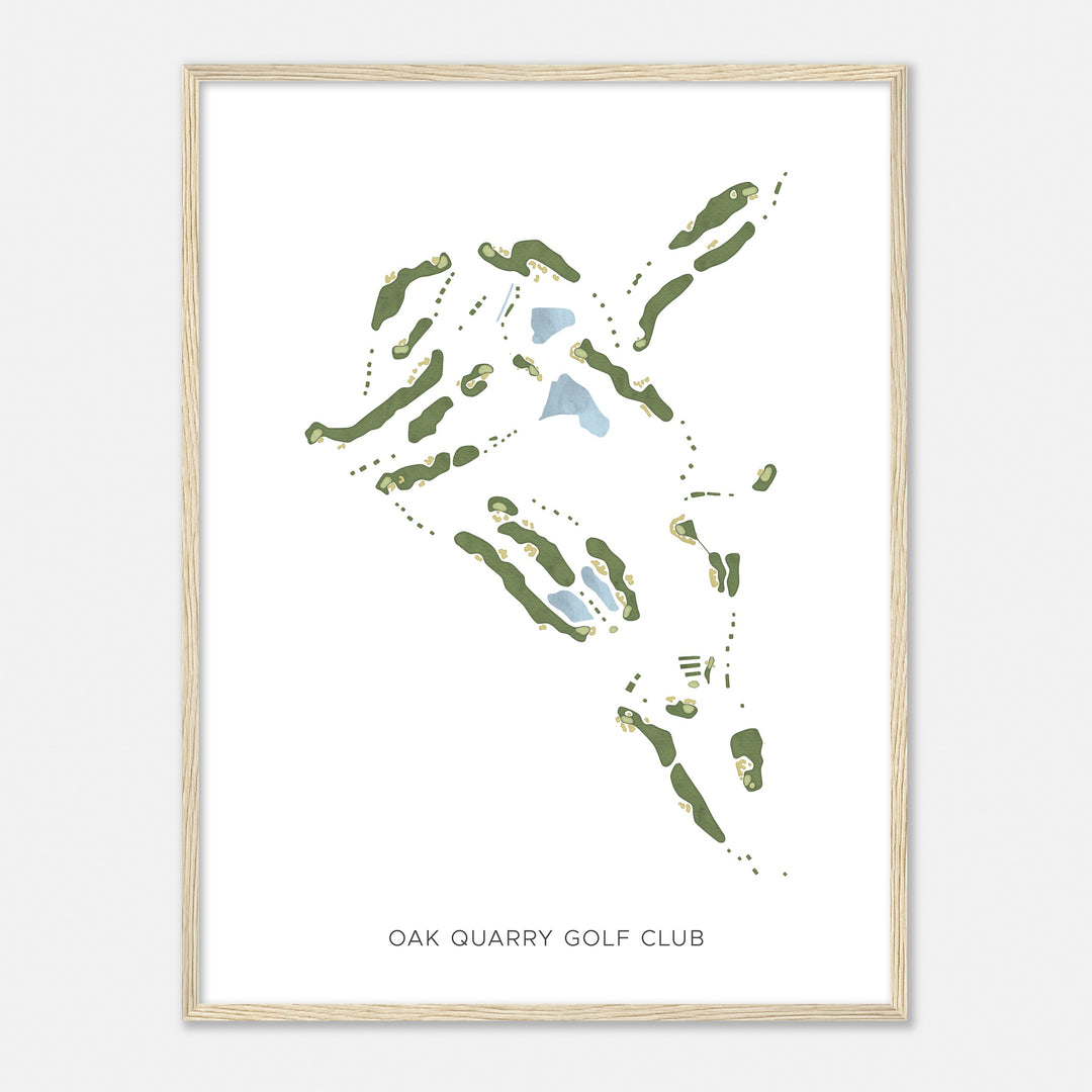 Print of Oak Quarry Golf Club Modern Map
