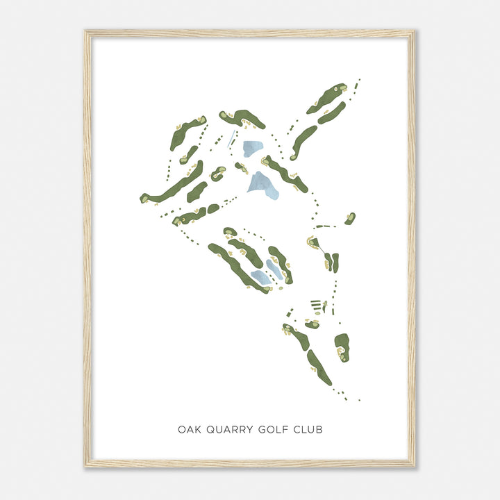 Print of Oak Quarry Golf Club Modern Map