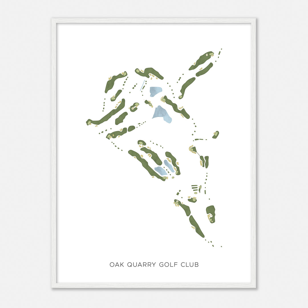 Print of Oak Quarry Golf Club Modern Map