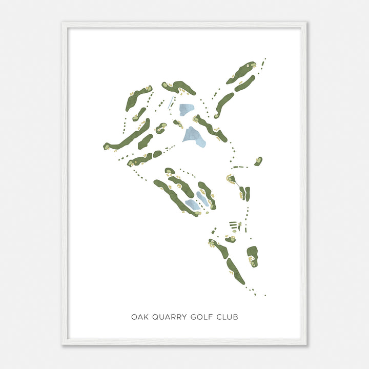 Print of Oak Quarry Golf Club Modern Map