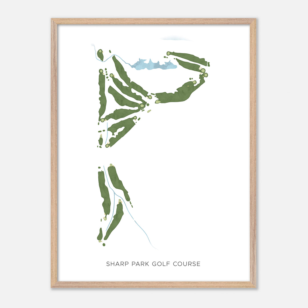 Print of Sharp Park Golf Course Modern Map