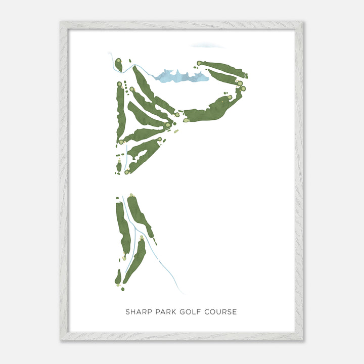 Print of Sharp Park Golf Course Modern Map