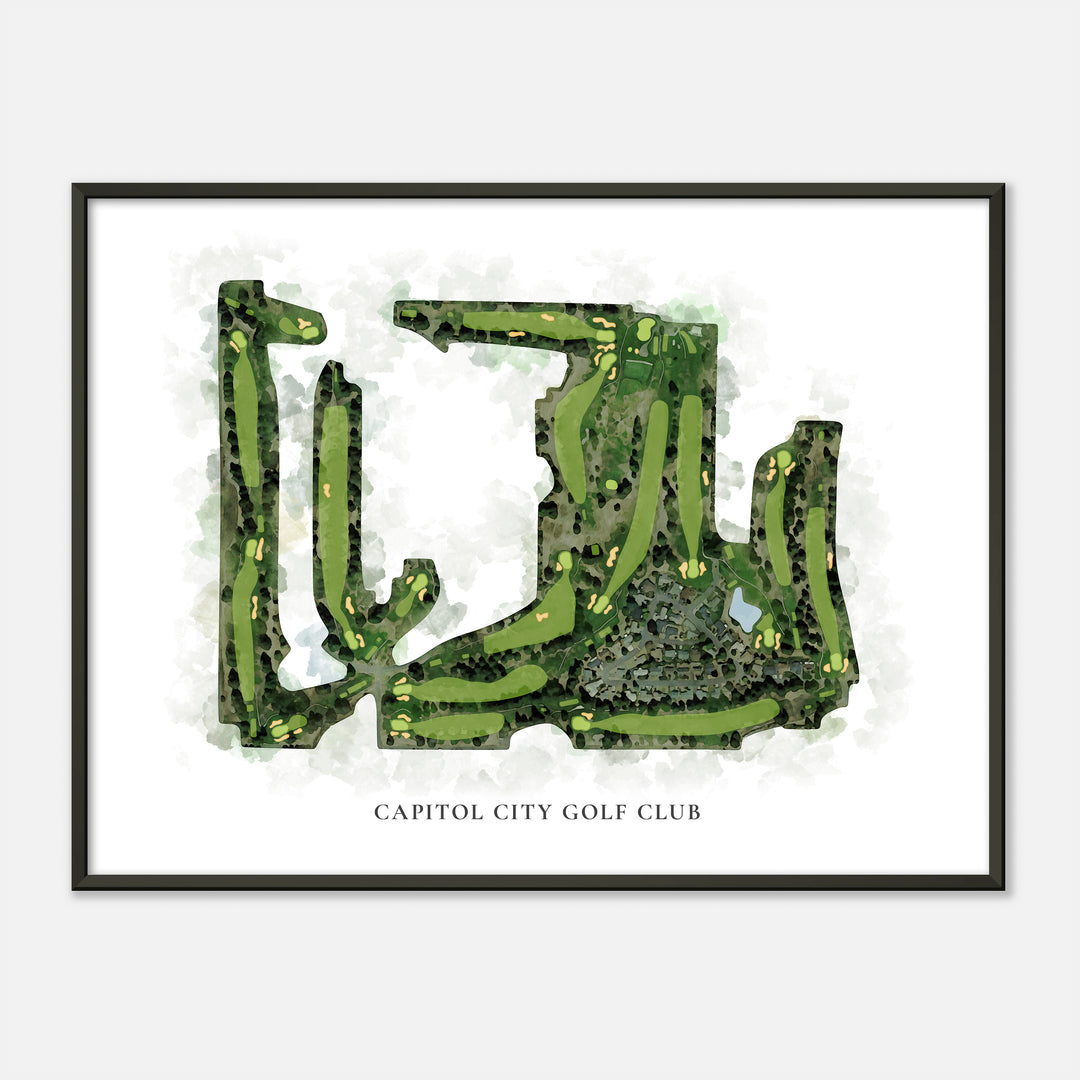 Print of Capitol City Golf Club Classic Map