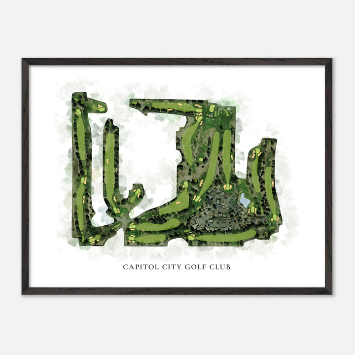Print of Capitol City Golf Club Classic Map