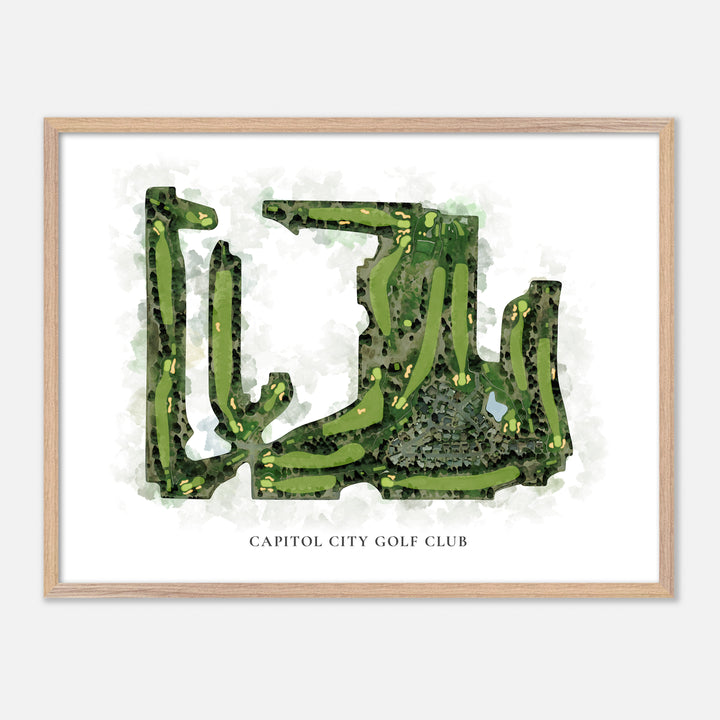 Print of Capitol City Golf Club Classic Map