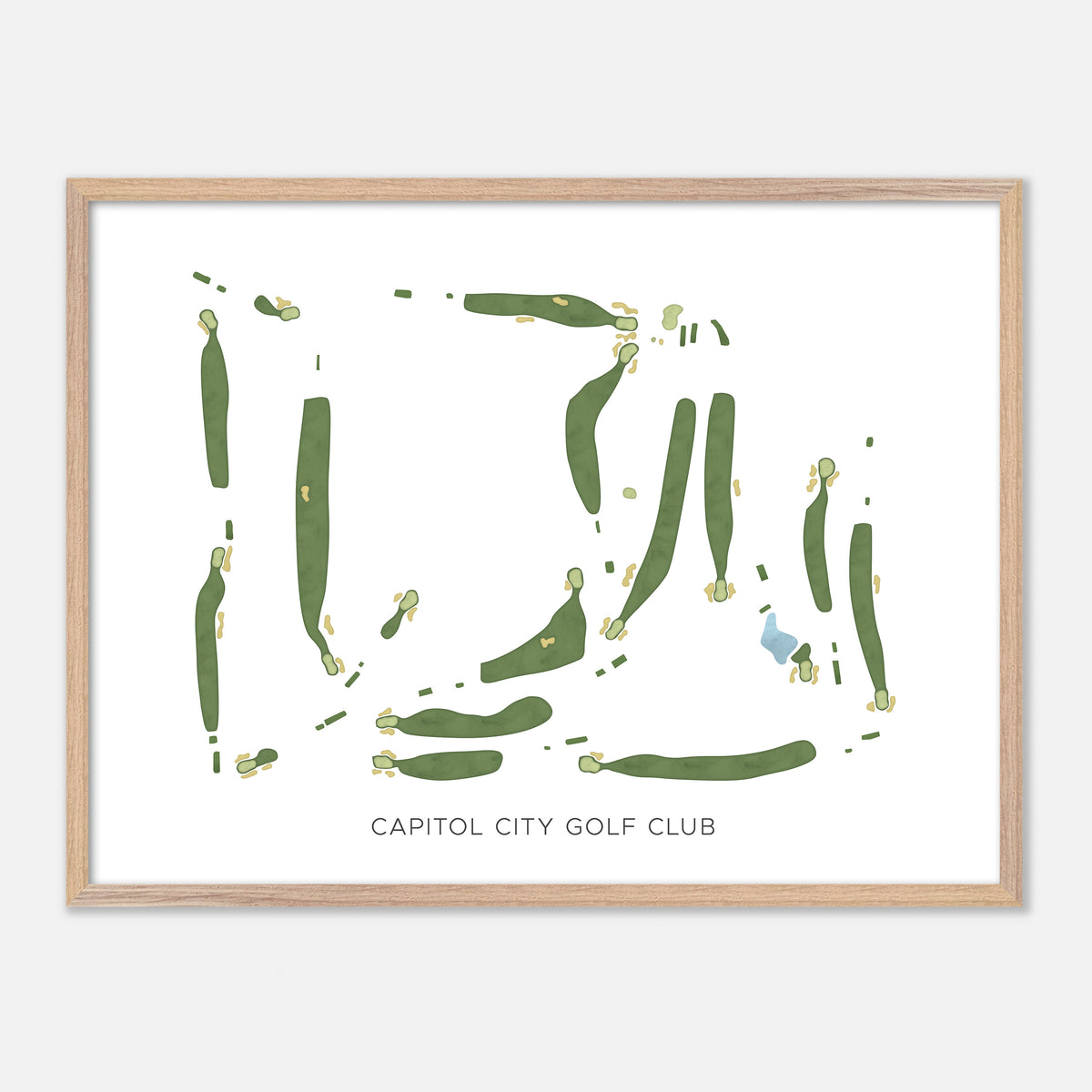 Print of Capitol City Golf Club Modern Map