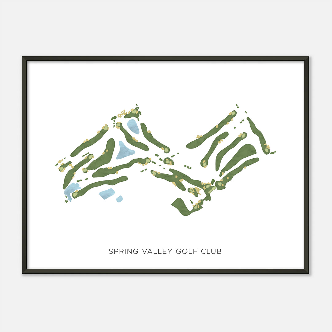 Print of Spring Valley Golf Club Modern Map