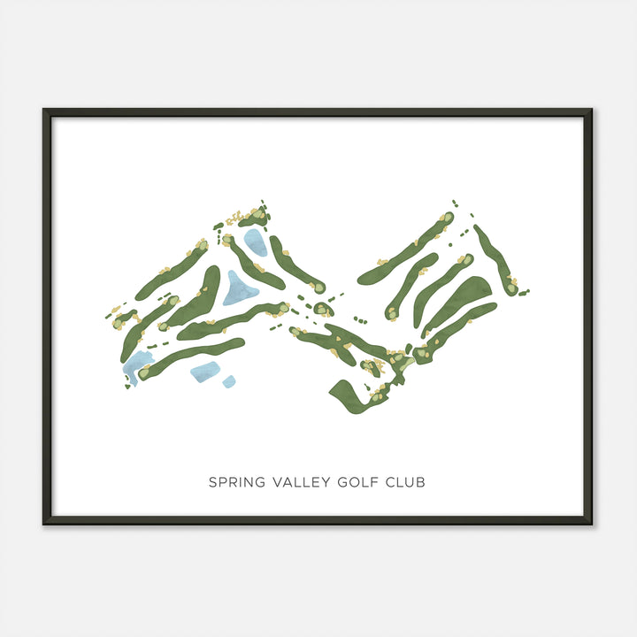 Print of Spring Valley Golf Club Modern Map