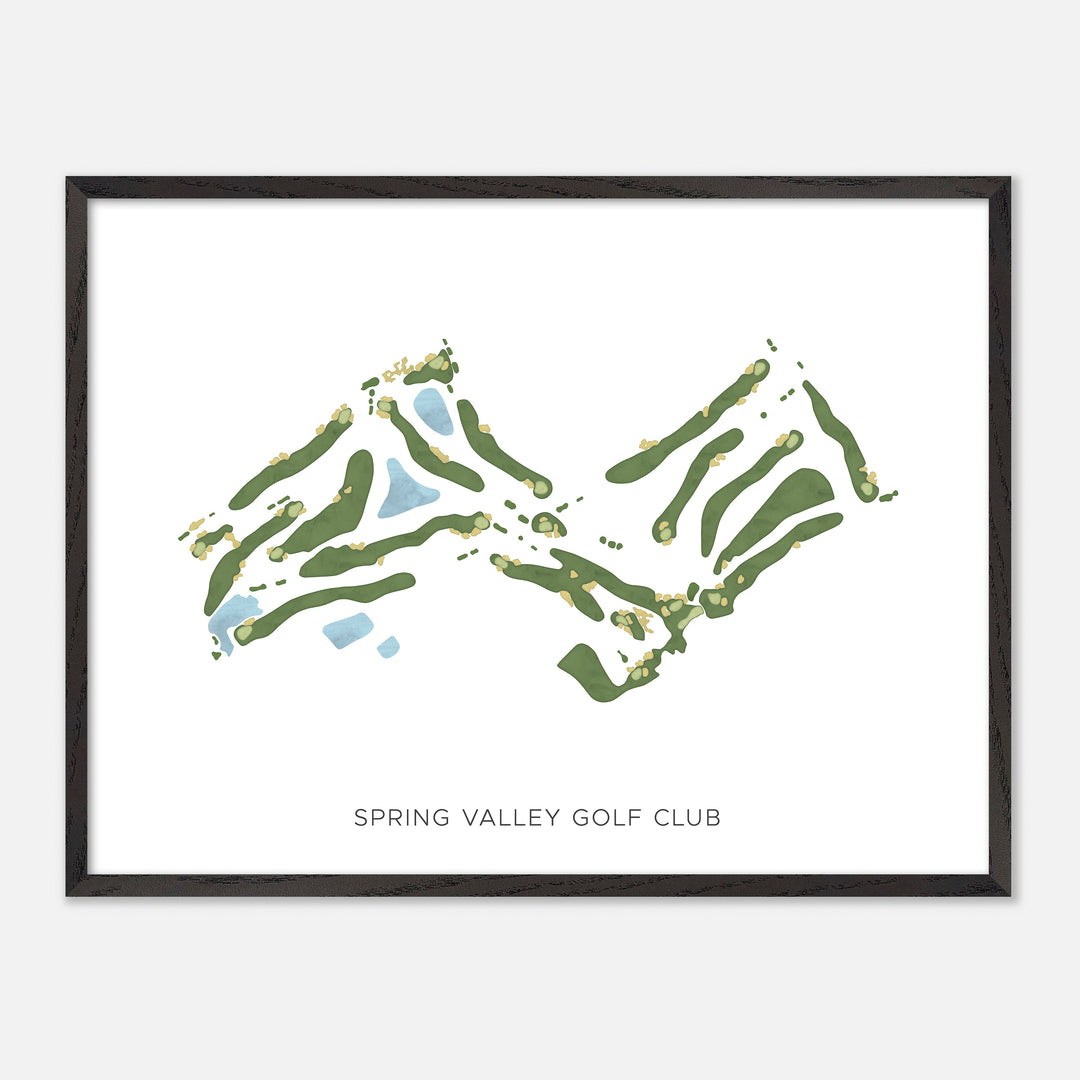 Print of Spring Valley Golf Club Modern Map