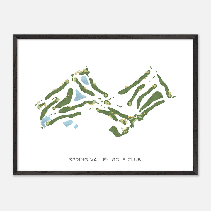 Print of Spring Valley Golf Club Modern Map