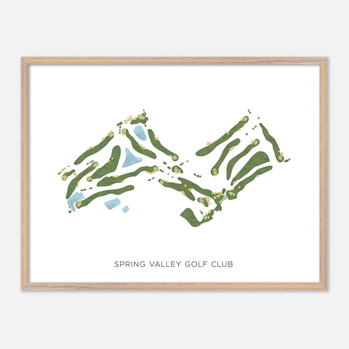 Print of Spring Valley Golf Club Modern Map