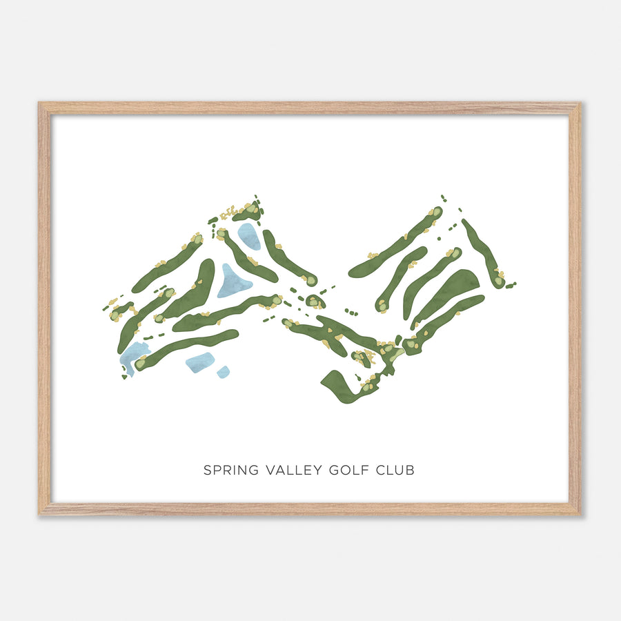 Print of Spring Valley Golf Club Modern Map