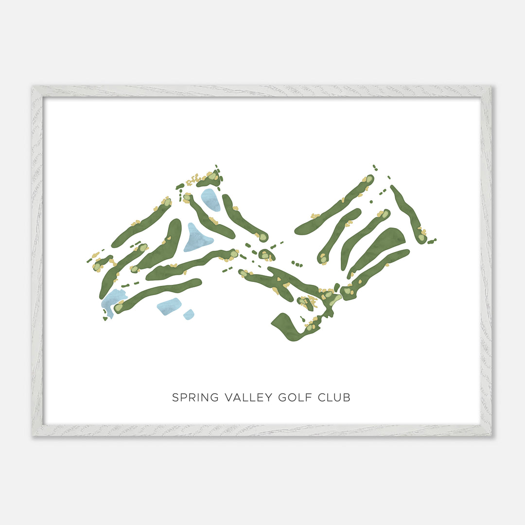 Print of Spring Valley Golf Club Modern Map