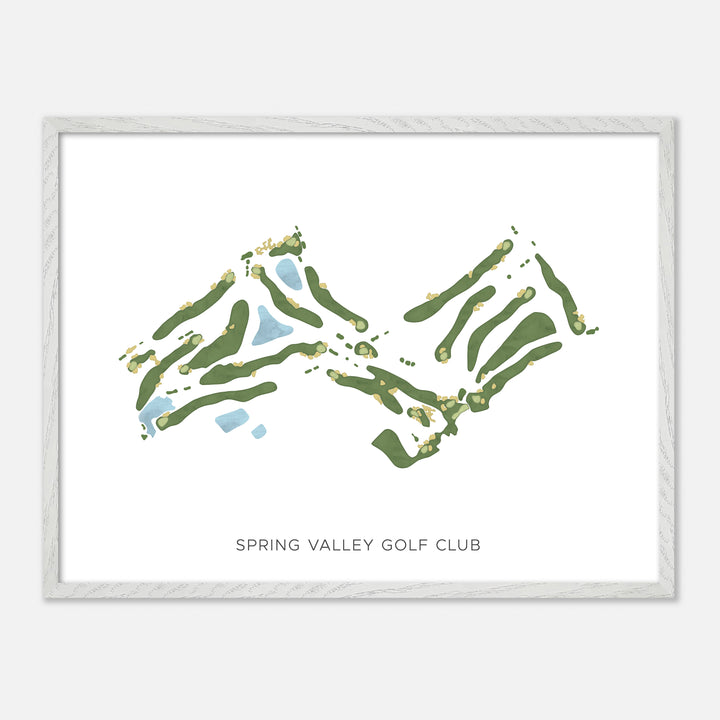 Print of Spring Valley Golf Club Modern Map
