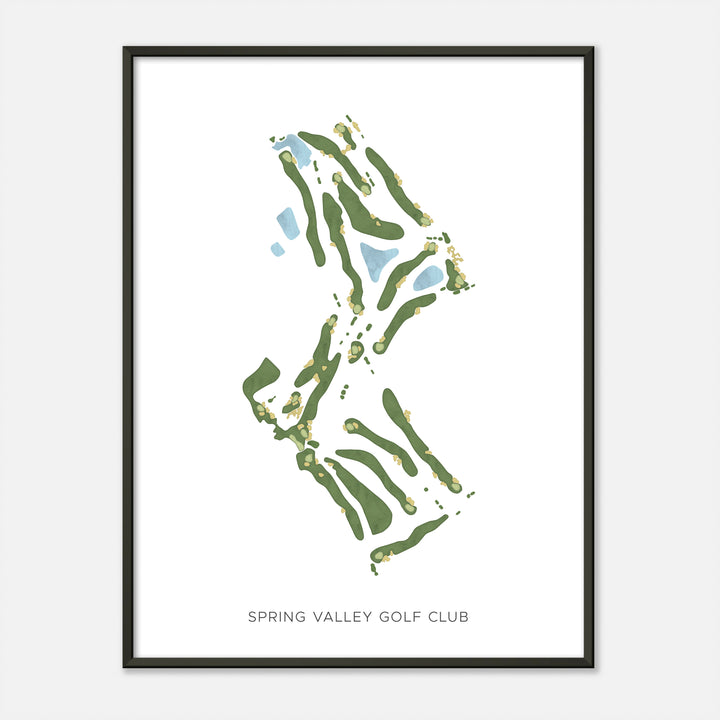 Print of Spring Valley Golf Club Modern Map
