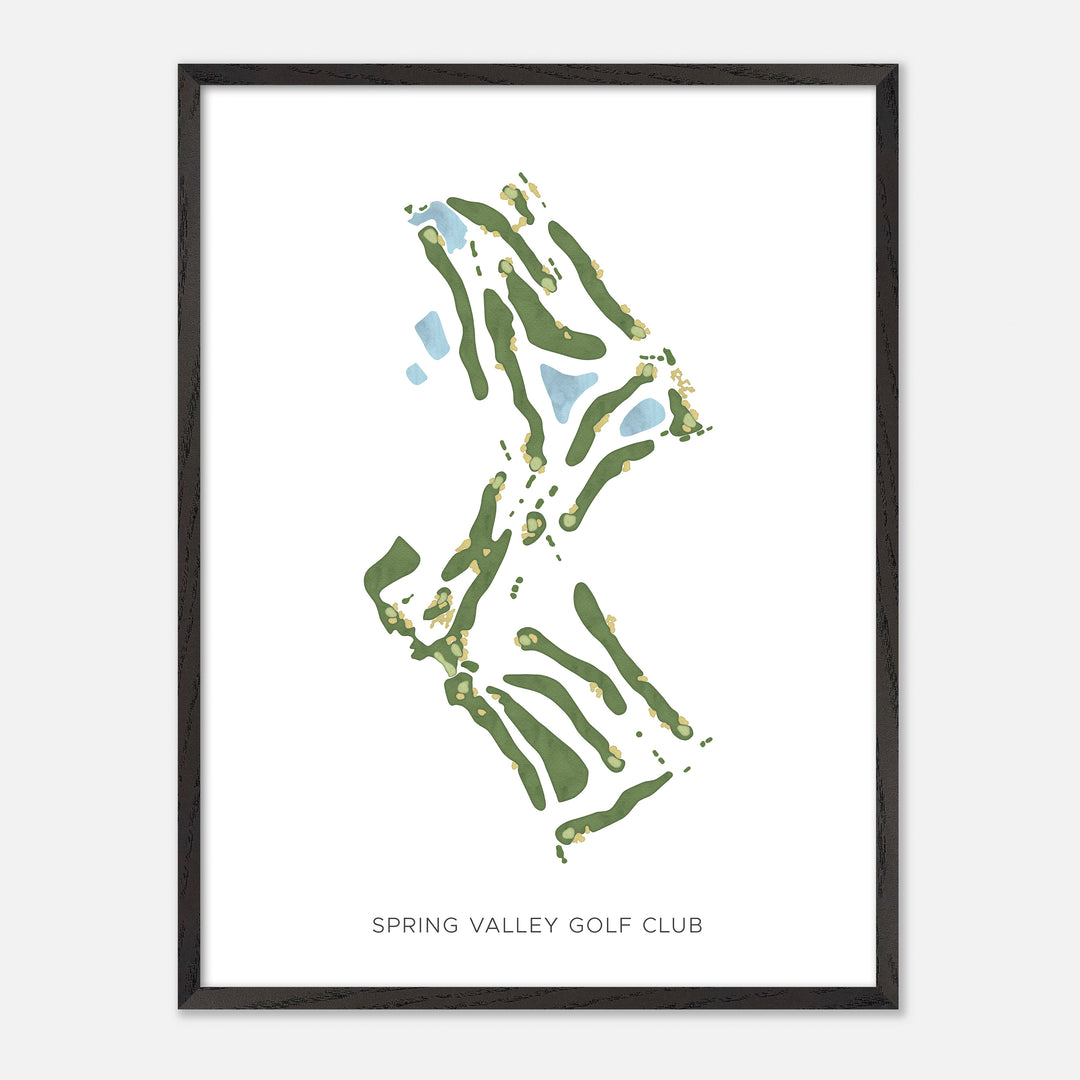 Print of Spring Valley Golf Club Modern Map