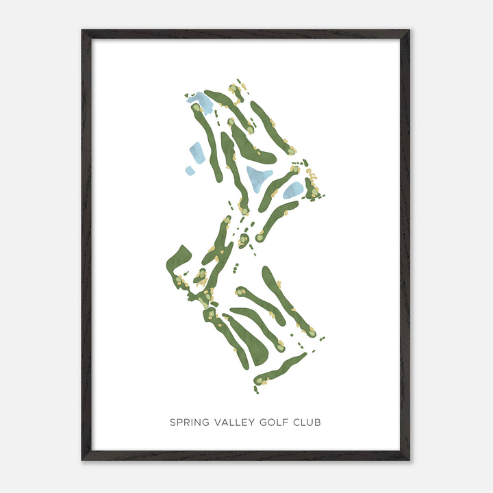 Print of Spring Valley Golf Club Modern Map