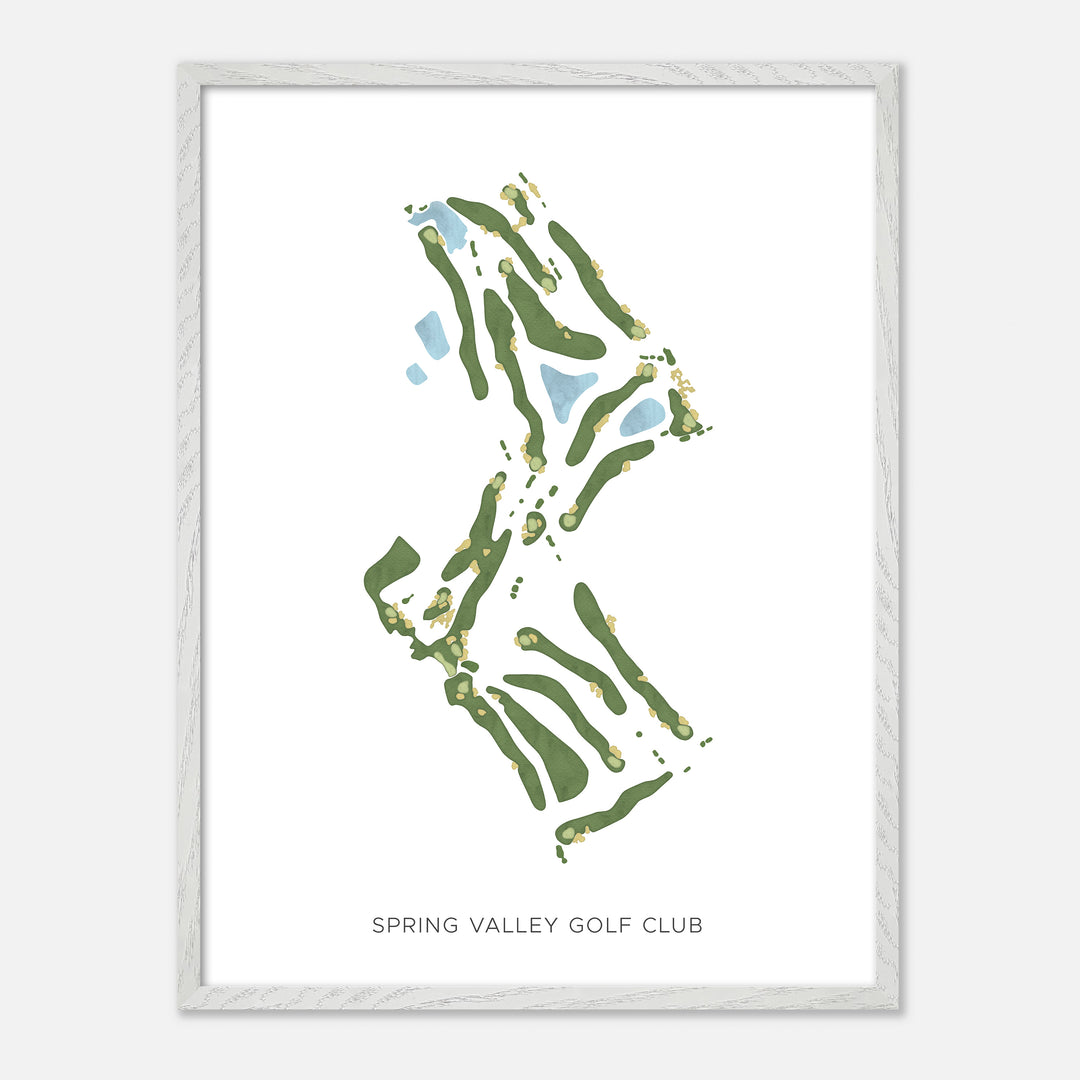 Print of Spring Valley Golf Club Modern Map