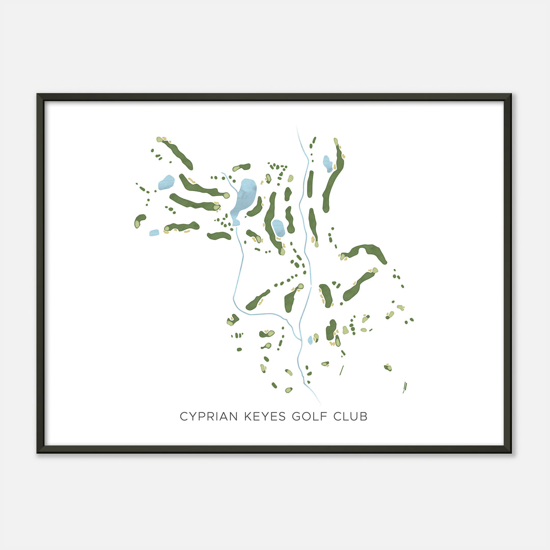 Print of Cyprian Keyes Golf Club Modern Map