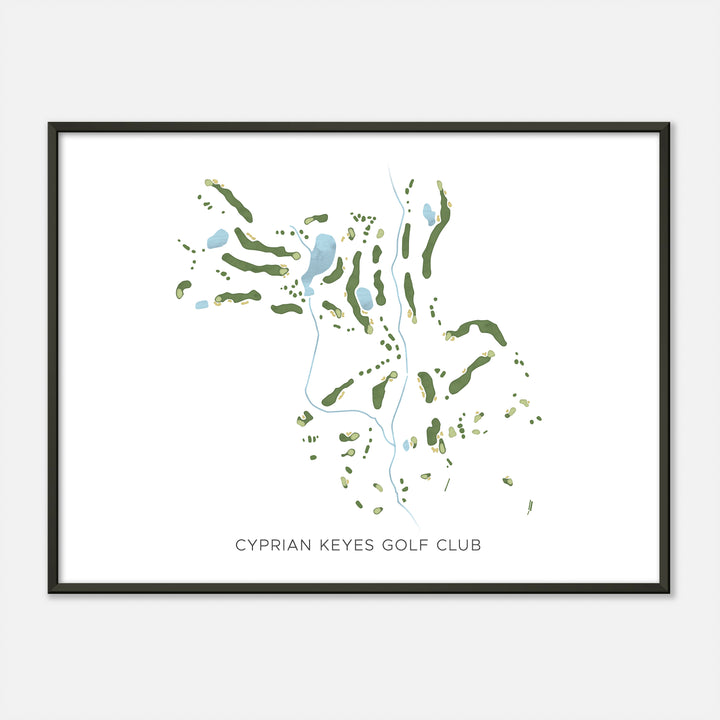 Print of Cyprian Keyes Golf Club Modern Map
