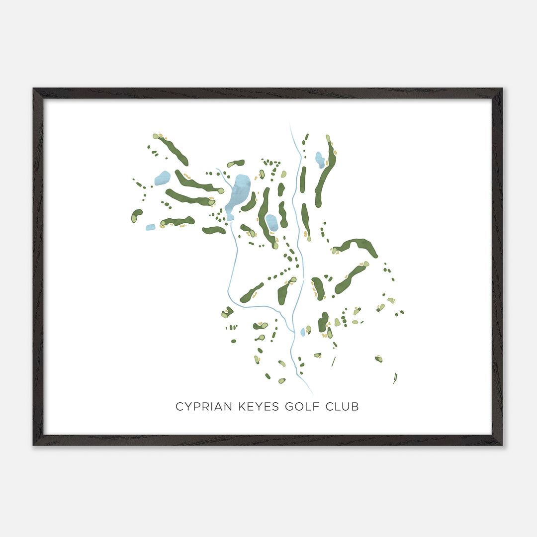 Print of Cyprian Keyes Golf Club Modern Map