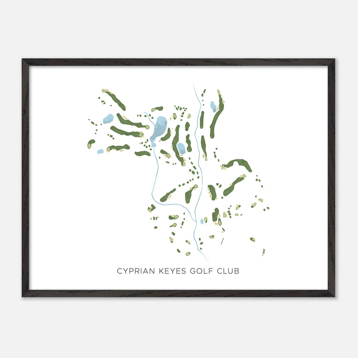 Print of Cyprian Keyes Golf Club Modern Map