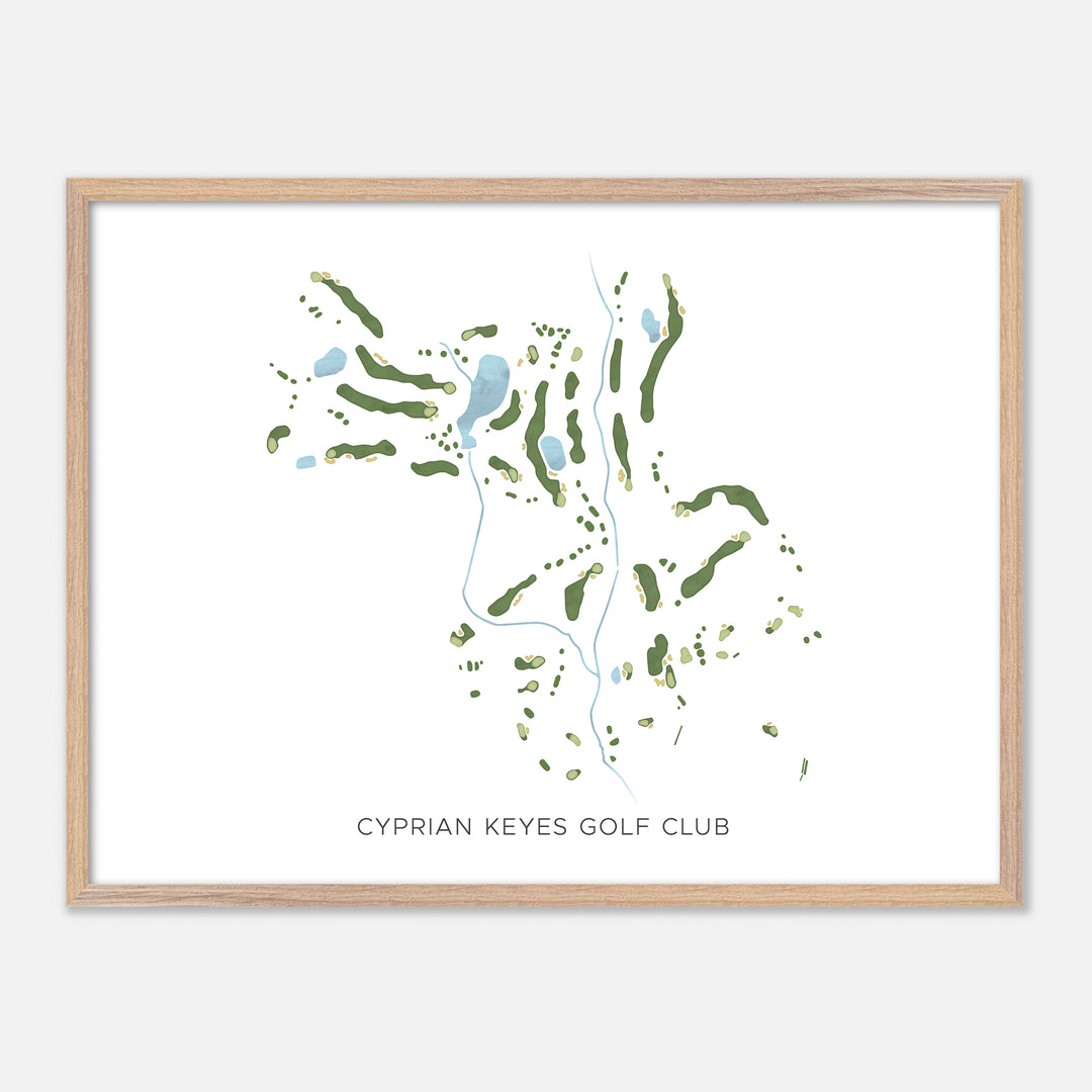 Print of Cyprian Keyes Golf Club Modern Map