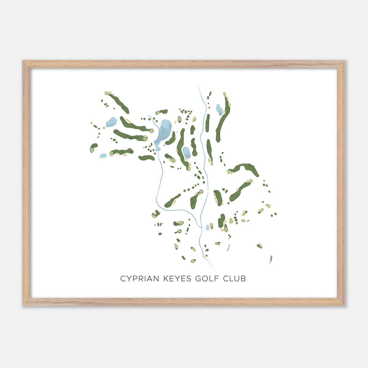 Print of Cyprian Keyes Golf Club Modern Map