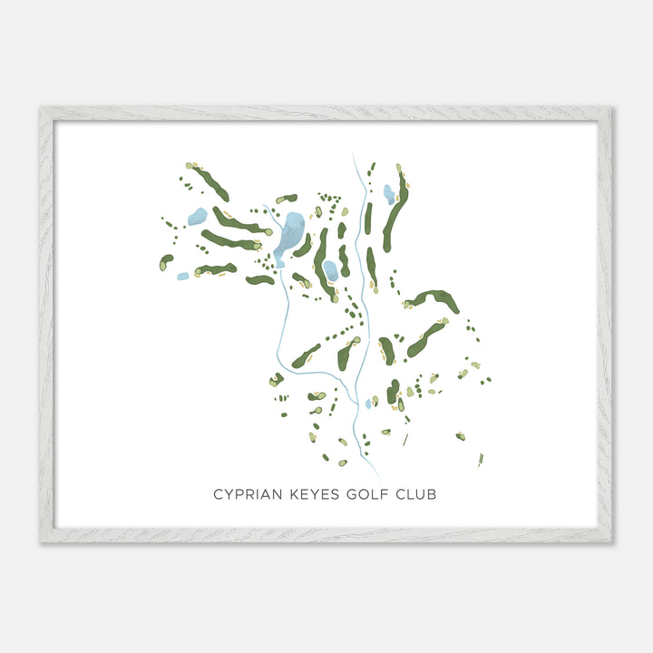Print of Cyprian Keyes Golf Club Modern Map