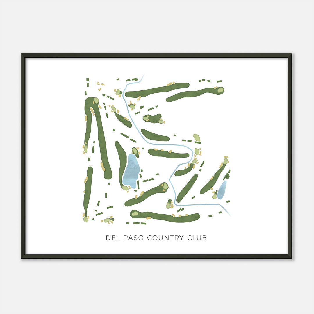 Print of Del Paso Country Club Modern Map