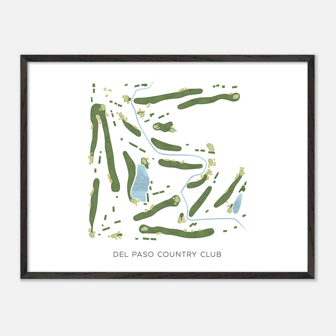 Print of Del Paso Country Club Modern Map