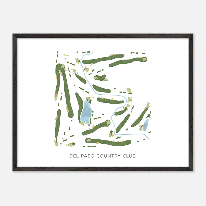 Print of Del Paso Country Club Modern Map
