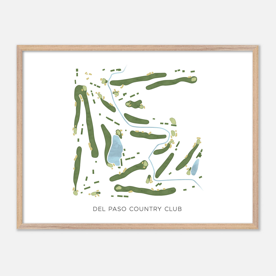 Print of Del Paso Country Club Modern Map