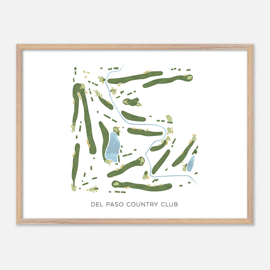 Print of Del Paso Country Club Modern Map