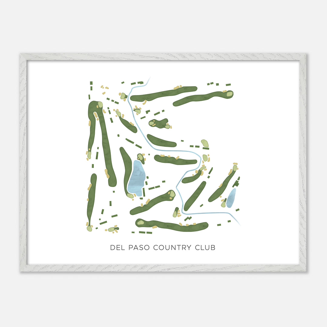 Print of Del Paso Country Club Modern Map