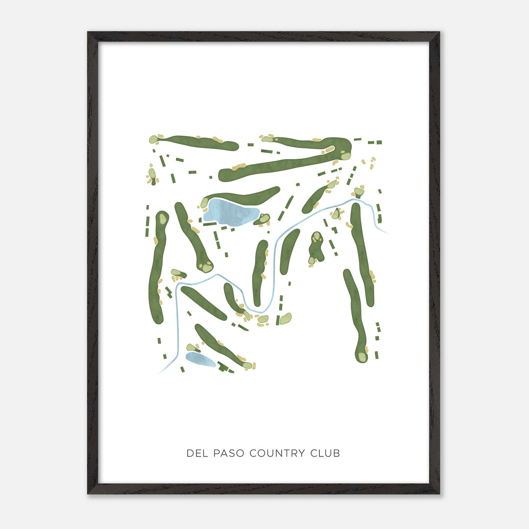 Print of Del Paso Country Club Modern Map
