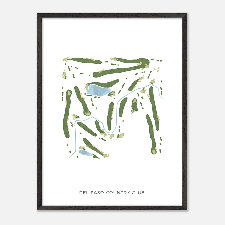 Print of Del Paso Country Club Modern Map