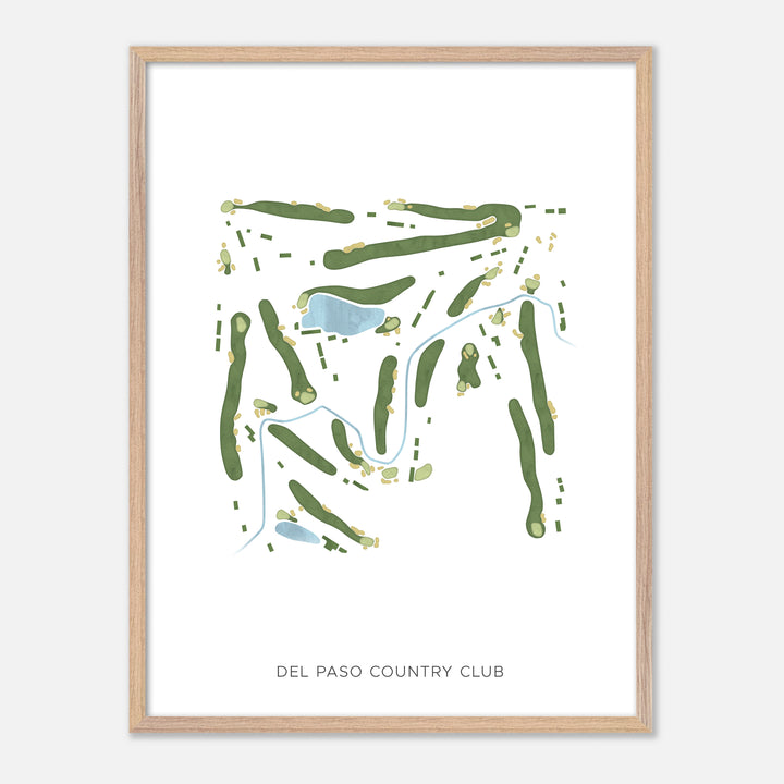 Print of Del Paso Country Club Modern Map