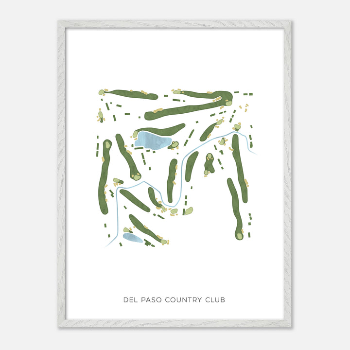 Print of Del Paso Country Club Modern Map