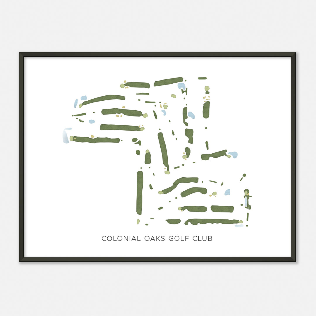 Print of Colonial Oaks Golf Club Modern Map