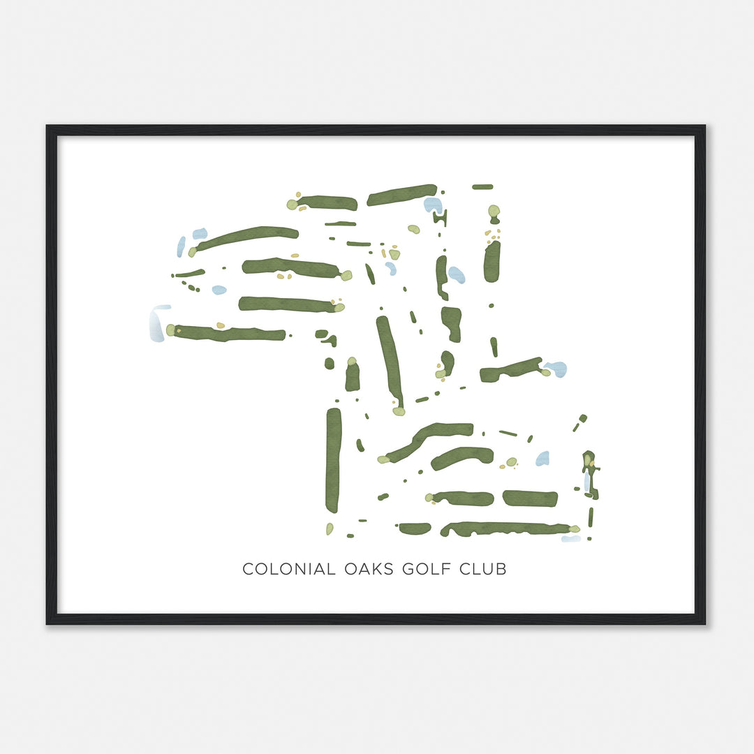 Print of Colonial Oaks Golf Club Modern Map