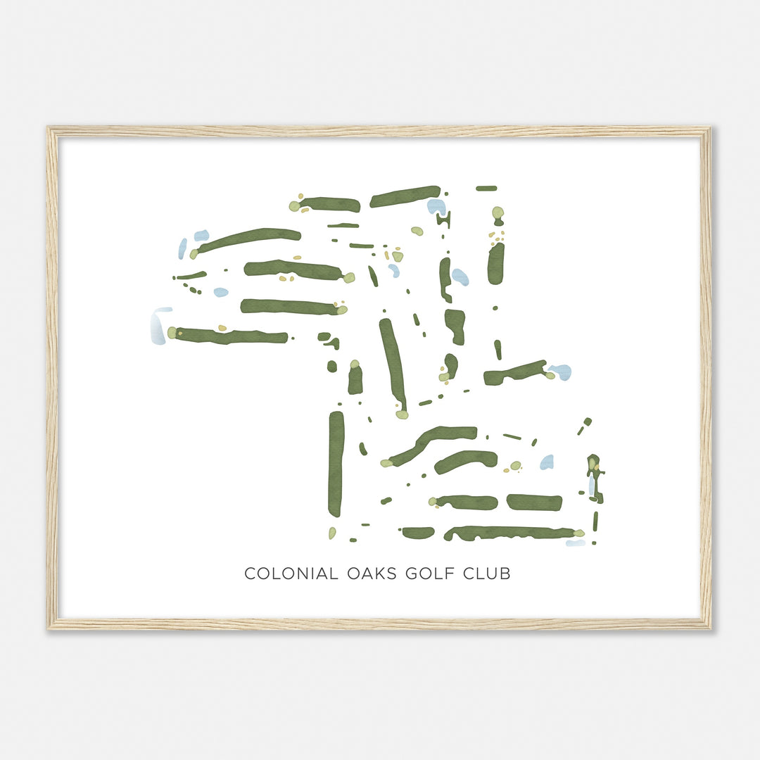 Print of Colonial Oaks Golf Club Modern Map