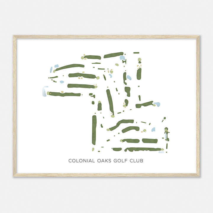 Print of Colonial Oaks Golf Club Modern Map